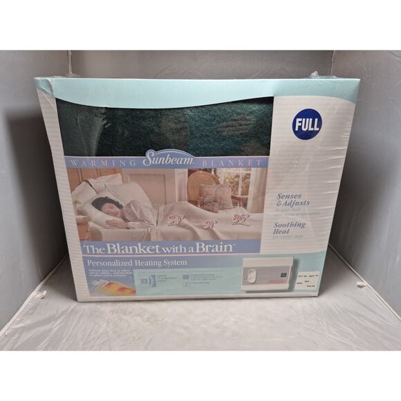 💥 Vintage Sunbeam Blanket With A Brain Full Electric Blanket NEW Sealed